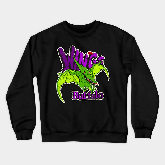 Buffalo Wings Roller Hockey Crewneck Sweatshirt by AlfieDreamy 